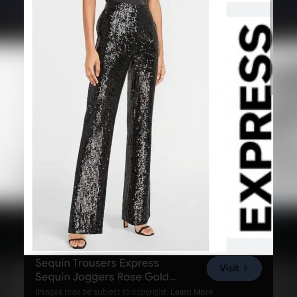 🥊Express Black Sequin Skinny Pants